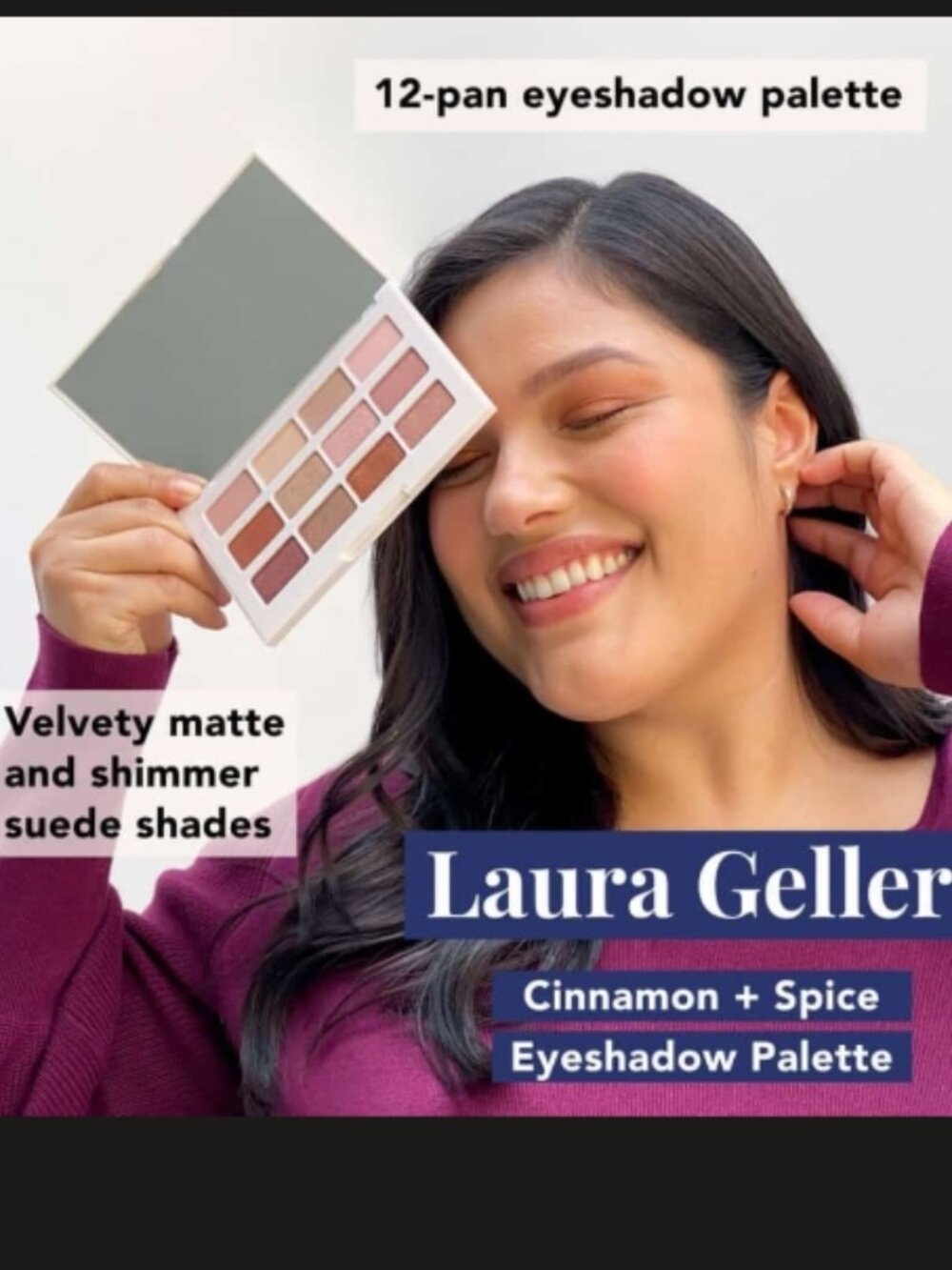 LAURA GELLER Cinnamon & Spice Eyeshadow Palette - 12 shades - LIKE NEW - Picture 1 of 7